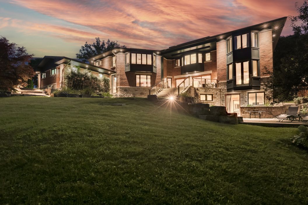 Backyard view of the house